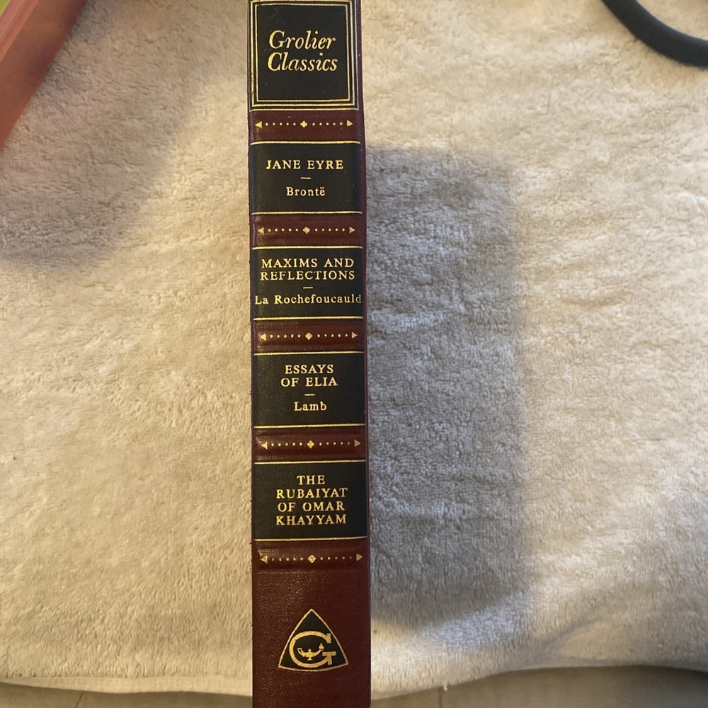 Grolier 1956 Jane Eyre-Maxims Reflections-Essays Elia-Rubaiyat of Omar Khayyam